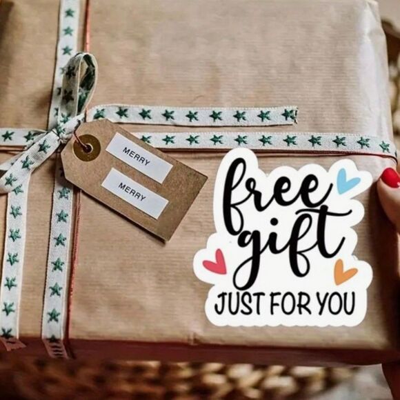 120 Free Gift Just For You Stickers ~ Appreciation Thank You Shipping Labels - Picture 8 of 10